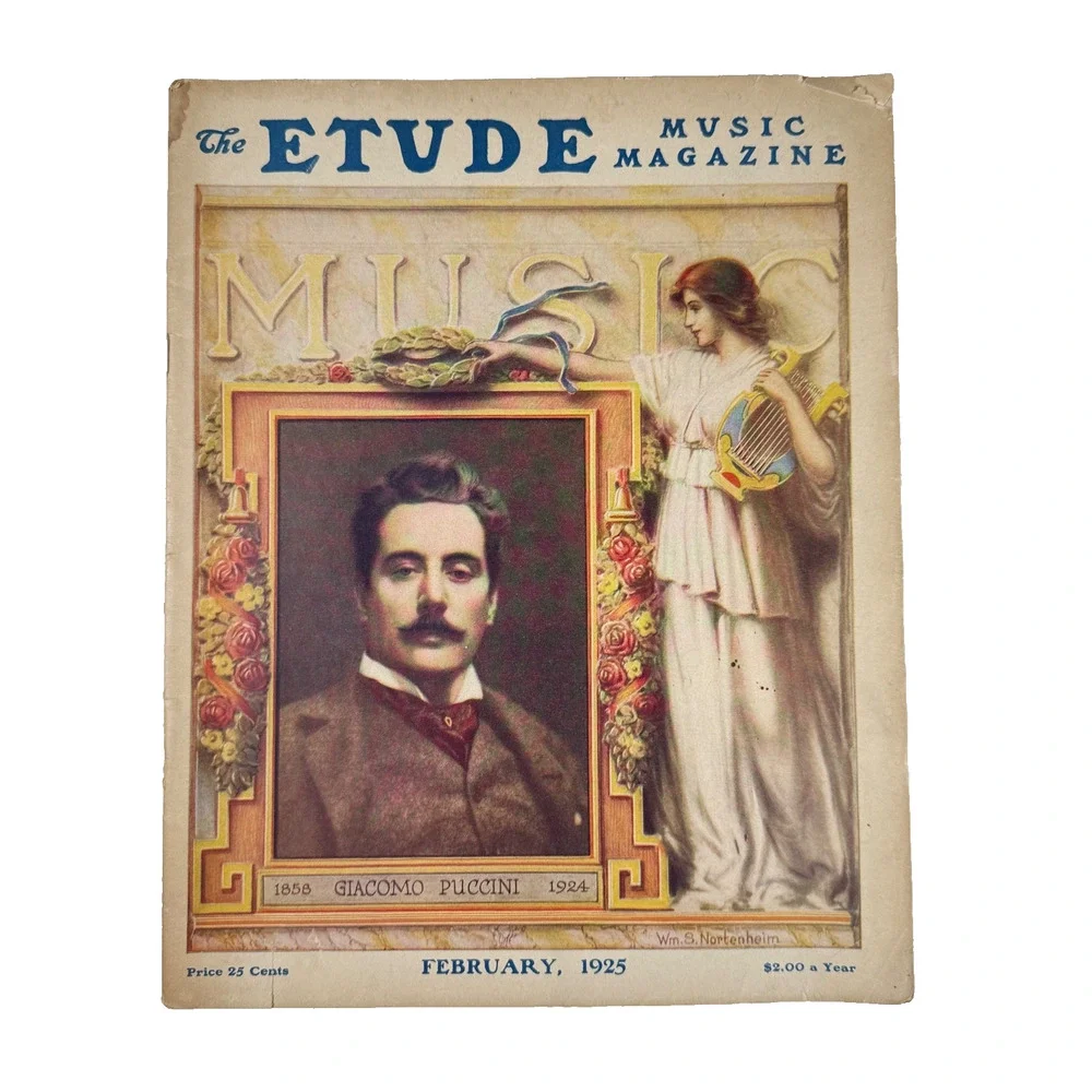 The Etude Music Magazine Feb 1925 - Giacomo Puccini Cover